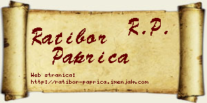 Ratibor Paprica vizit kartica